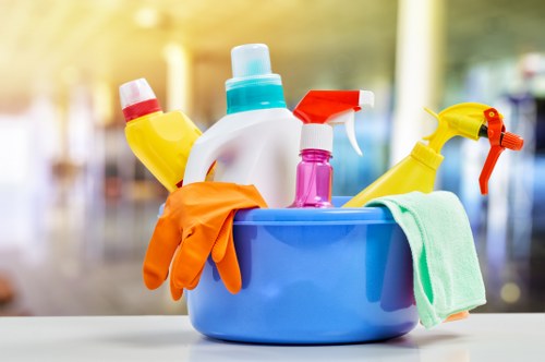 Eco-friendly office cleaning in a modern Belsizepark business space