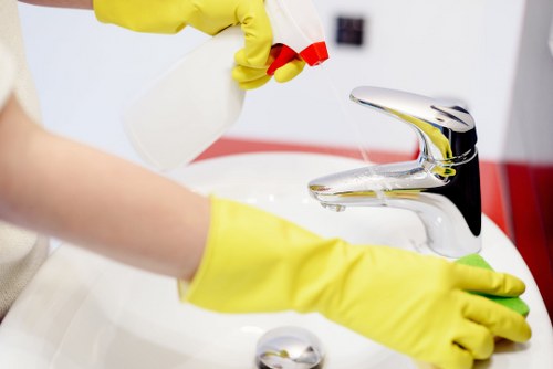 Final cleaning after refurbishment in a Belsizepark apartment