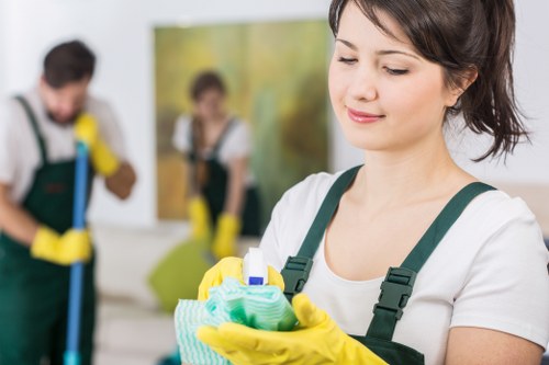 Professional cleaners performing deep cleaning in Belsizepark