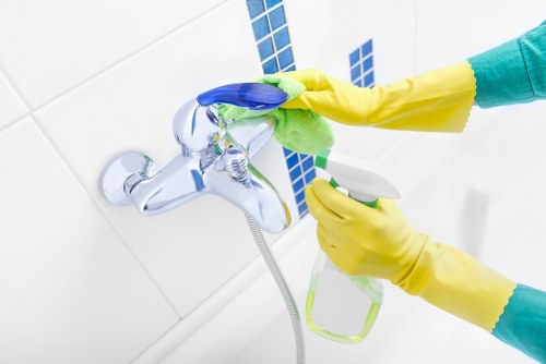 Detailed cleaning of a fresh and tidy interior space